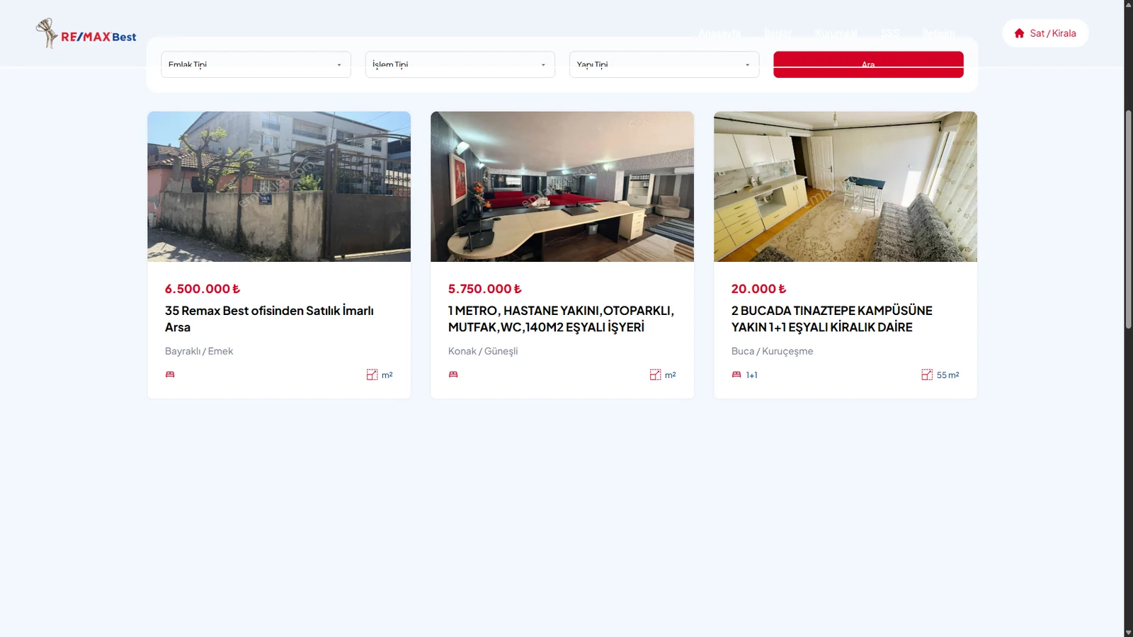 RE/MAX BEST yayındaki ilanlar