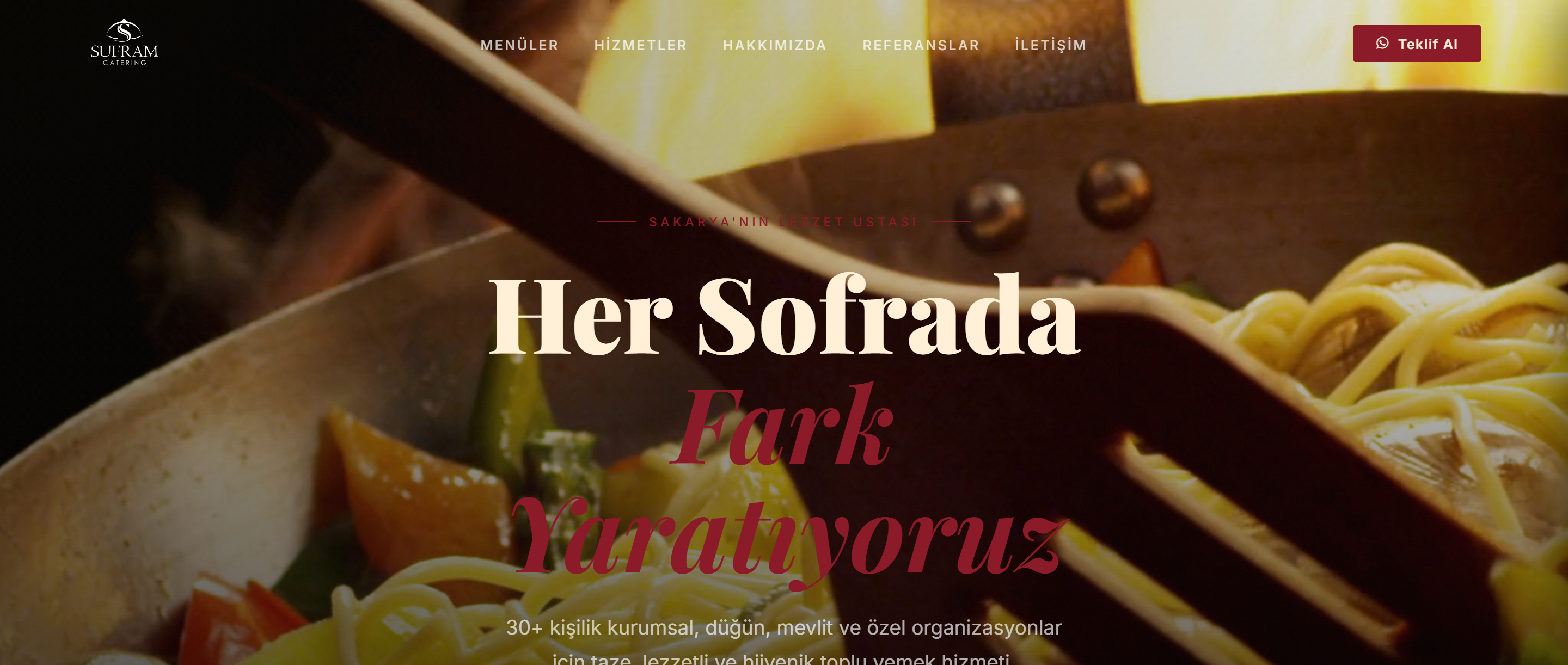 Sufram Catering — Botfabrika portfolyo projesi